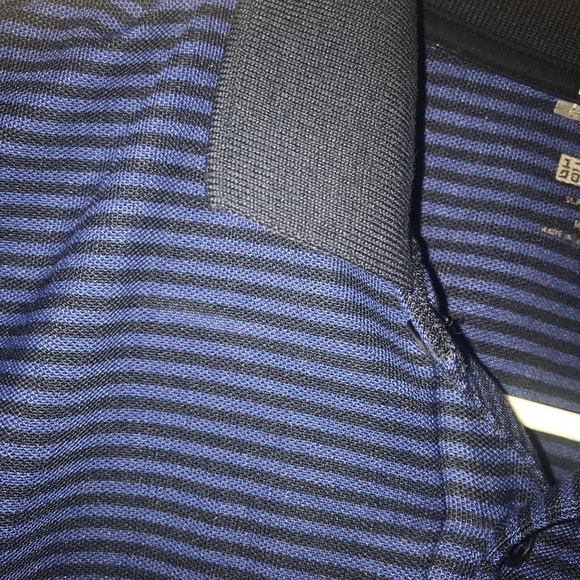 MEN’S Uniqlo blue stripped polo shirt - Picture 3 of 7